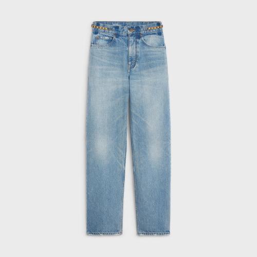  CELINE賽琳思琳 22年秋冬 女士 牛仔褲 MARGARET STEEL BLUE WASH水洗色牛仔褲 2N814634R.07SV