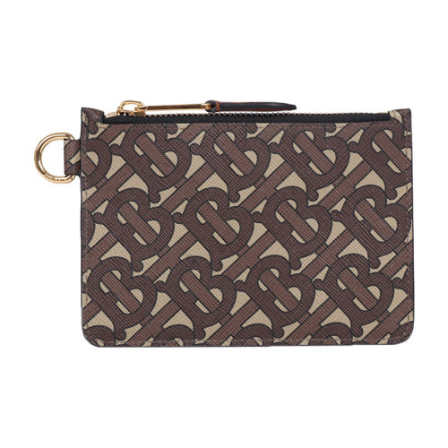 BURBERRY/博柏利 男士環(huán)保帆布拉鏈零錢包80249901