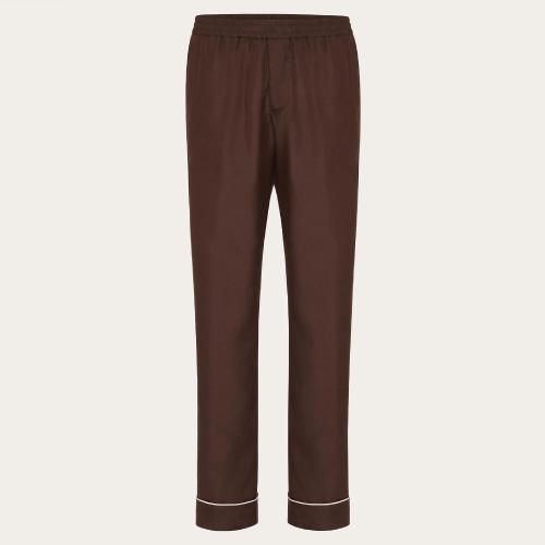  VALENTINO華倫天奴 22年秋冬 男士 休閑褲 PANTALON STYLE PYJAMA EN SOIE XV3RBB6688RE04