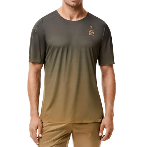 LOEWE/羅意威 22年春夏新款 Performance-T系列 男士漸變卡其色滌綸網(wǎng)眼織物快干短袖運動T恤H929Y22X02-6226