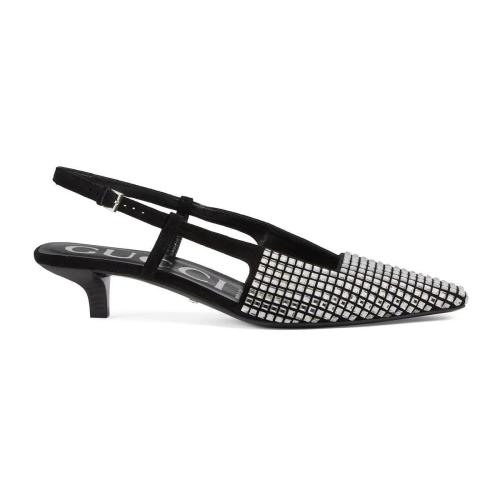  GUCCI古馳 22年秋冬 女士 女士飾水晶后系帶淺口鞋 679364 C2000 1000