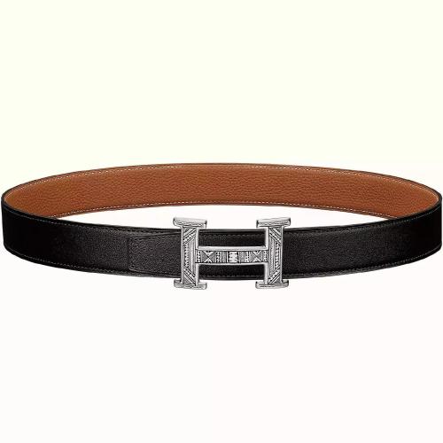  HERMES愛馬仕 22年秋冬 女士 腰帶 Boucle de ceinture H Touareg %26 Cuir de ceinture reversi