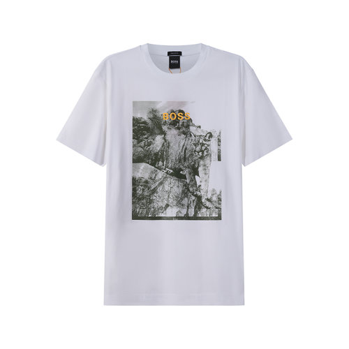 HUGO BOSS/雨果博斯【22春夏新款】男士棉質(zhì)圓領(lǐng)短袖T恤 50465266