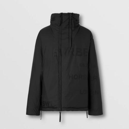  BURBERRY 22年秋冬 男士 便攜式連帽 Horseferry 印花風(fēng)雪大衣 80579661