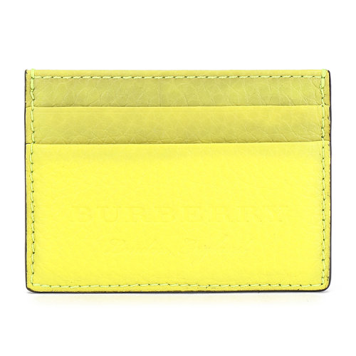 BURBERRY/博柏利 女士卡包 黃色小型皮具卡片夾