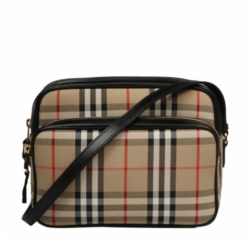  BURBERRY/博柏利 女士米色織物/配皮單肩包 8019377 PLSX