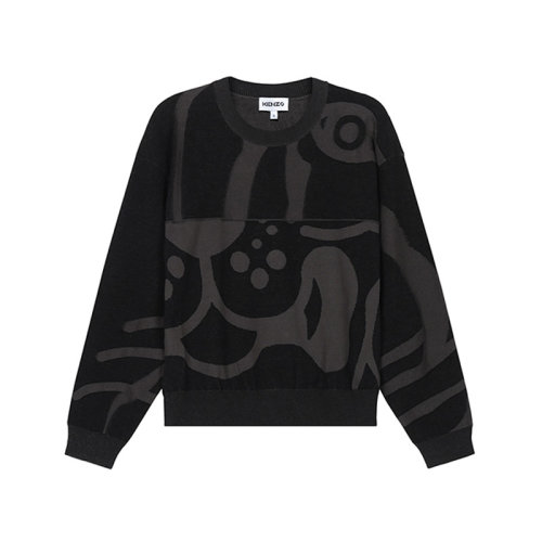 KENZO/高田賢三  女士針織衫/毛衣 女士棉質(zhì)K-Tiger圓領(lǐng)長袖針織衫套頭衫 2PU640 3TC