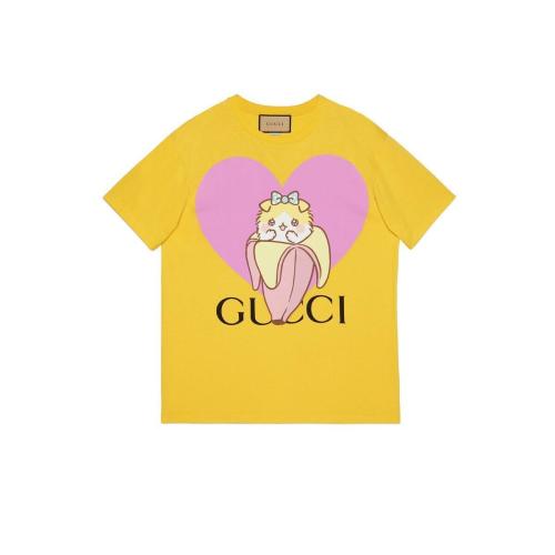  GUCCI古馳 22年秋冬 女士 Gucci和心形Bananya印花棉質(zhì)T恤 615044 XJD8I 7269