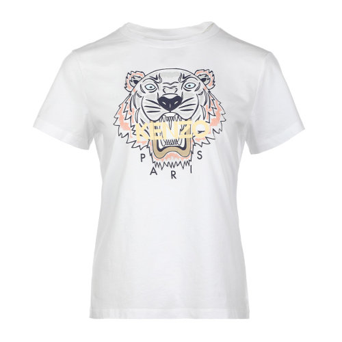 KENZO/高田賢三22春夏虎頭印花女士短袖T恤FC52TS8464