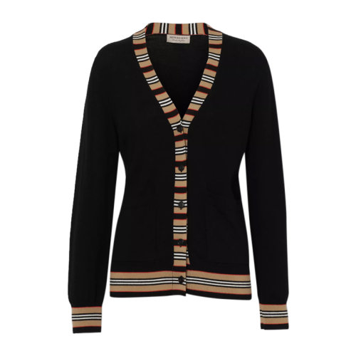 BURBERRY/博柏利 秋冬新款 女裝 服裝 羊毛時(shí)尚休閑針織開(kāi)衫 女士針織衣毛衣 8008953