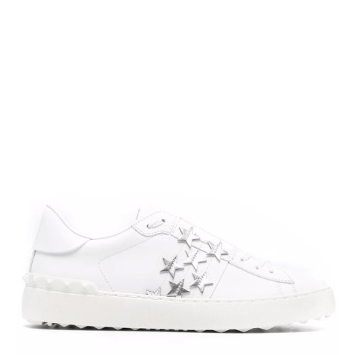 Valentino/華倫天奴 女士白色皮革鉚釘星星裝飾休閑鞋運動鞋小白鞋平底鞋單鞋女鞋 WW2S0781-GLW 多色可選