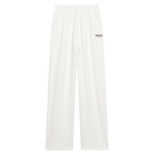 Balenciaga/巴黎世家  POLITICAL CAMPAIGN系列 男士白色棉質運動褲641602TKVI99084