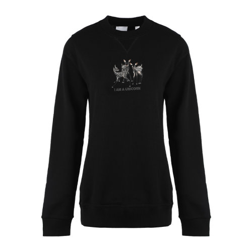 BURBERRY/博柏利21新品鹿圖案刺繡棉質(zhì)寬松女衛(wèi)衣女士套頭衛(wèi)衣8042883