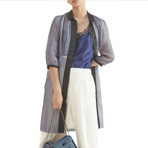 19年秋冬款nisiss/怡夕夾棉疊透兩穿式外套連衣裙女士連衣裙