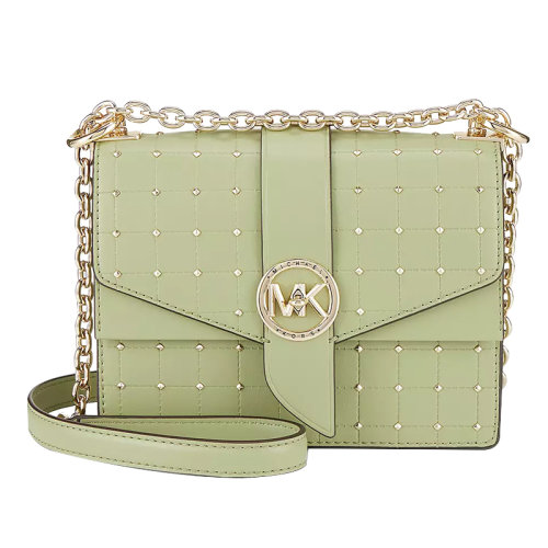 Michael Kors/邁克·科爾斯  GREENWICH系列 翻蓋金屬扣裝飾 單肩斜跨包 女款 32S2LGRC5Y