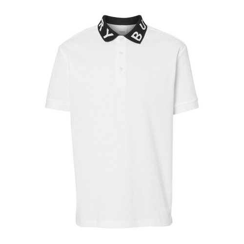  BURBERRY/博柏利 男士白色棉質(zhì)短袖POLO衫 8013502 PLFSX