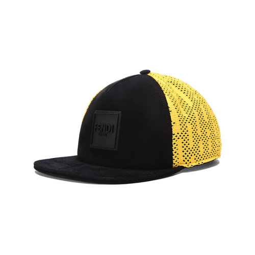 FENDI/芬迪 男女中性織物配皮帽子棒球帽 FXQ702 AI4K
