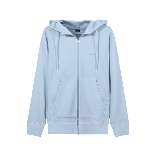 HUGO BOSS/雨果博斯【22春夏新款】男士棉質(zhì)連帽拉鏈衛(wèi)衣開(kāi)衫運(yùn)動(dòng)衫外套 50472414