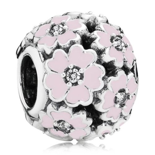 PANDORA/潘多拉 女士粉色時尚魅力櫻草花串珠 791488EN68