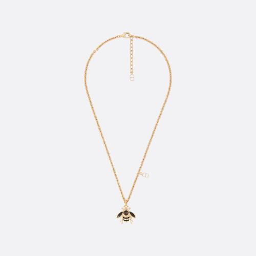  DIOR迪奧 22年秋冬 男士 項鏈 小蜜蜂吊墜項鏈 N1864HOMGM_D372