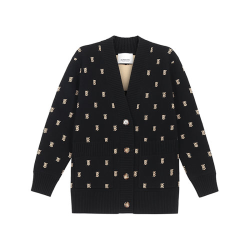 BURBERRY/博柏利 2021款 女士針織衫/毛衣 女款綿羊毛/聚酯纖維混紡寬松版型開衫針織衫 80210331