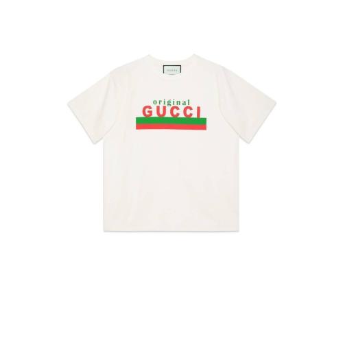 GUCCI古馳 22年秋冬 男士 “Original Gucci”印花超大造型T恤 616036 XJCOQ 9095