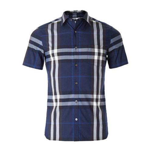 BURBERRY/博柏利  男裝 服裝  男士經(jīng)典格紋棉質(zhì)休閑短袖襯衫 男士短袖襯衫