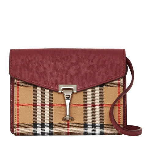 BURBERRY/博柏利 經(jīng)典格紋牛皮革斜挎包 40799671