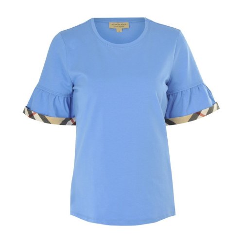  BURBERRY/博柏利 女士藍(lán)色棉質(zhì)短袖T恤 4043619 PLFSX