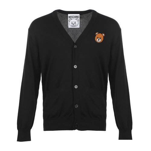 MOSCHINO/莫斯奇諾22春夏Teddy徽標(biāo)開(kāi)胸男士針織衫/毛衣V090420020