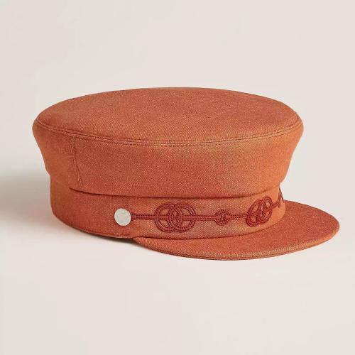  HERMES愛馬仕 22年秋冬 女士 帽子 Casquette Cabourg Cliquetis H221014N 2N56