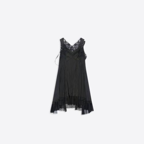  BALENCIAGA巴黎世家 22年秋冬 女士 連衣裙 PATCHED SLIP連衣裙 707015TMN901000