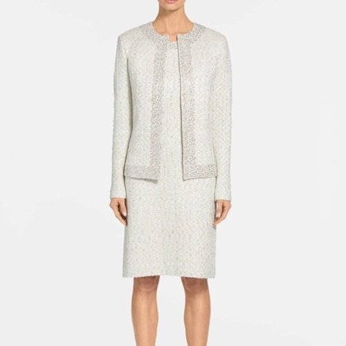 St.John/盛薔籃式鑲嵌針織女士夾克 K6500B1