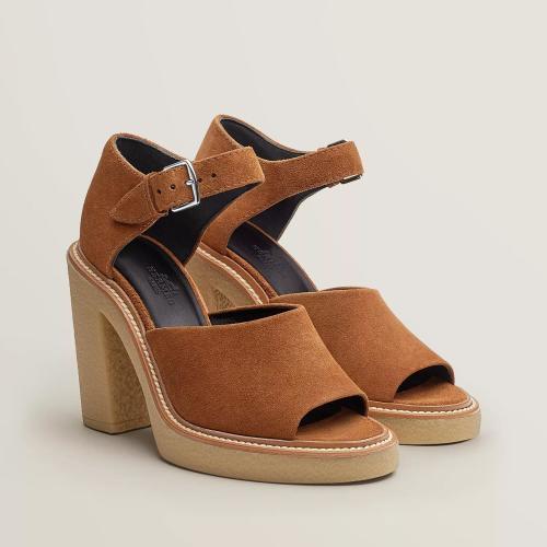  HERMES愛馬仕 22年秋冬 女士 高跟涼鞋 Sandales Drew H212060Z Y4360 預(yù)定商品2-6周發(fā)貨