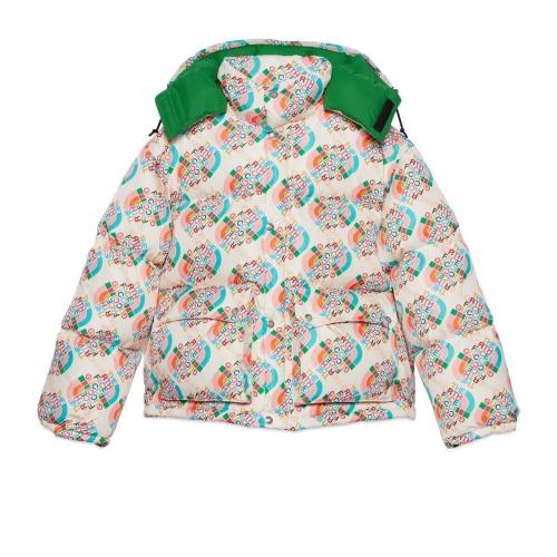  GUCCI古馳 22年秋冬 女士 The North Face x Gucci聯(lián)名系列羽絨夾克 672457 XAAET 9486