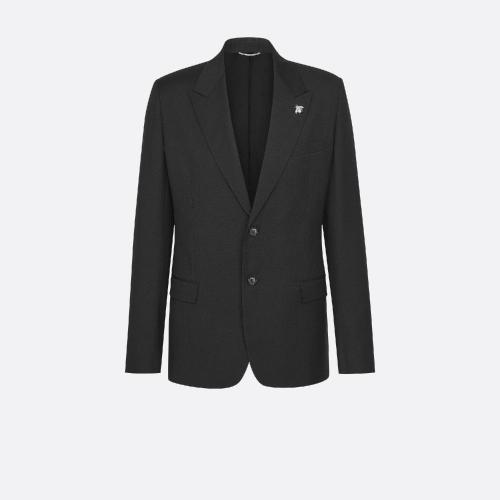  DIOR迪奧 22年秋冬 男士 夾克 單西-黑色初剪羊毛小蜜蜂配飾 013C213A3226_C900 預(yù)定商品1-3周發(fā)貨