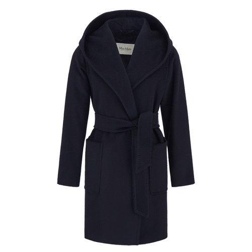 MaxMara/麥絲瑪拉 22年秋冬新款 RIALTO系列 女士海軍藍(lán)色短款浴袍大衣1016082906003