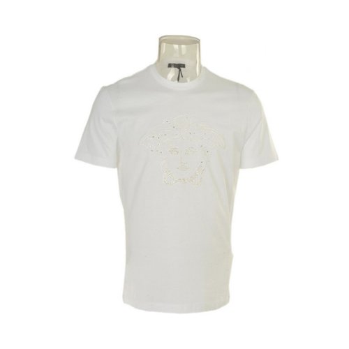  VERSACE/范思哲 男士白色棉質(zhì)短袖T恤 A70659 1952 A001 PLFSX