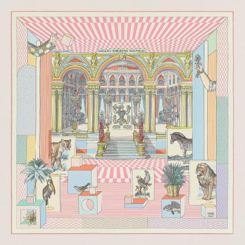  HERMES愛馬仕 22年秋冬 女士 披肩 Chale 140 Grand Theatre Nouveau H243761S 02