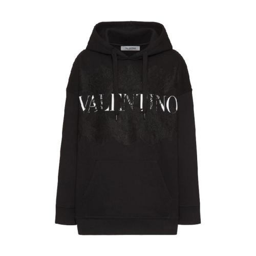  VALENTINO華倫天奴 22年秋冬 女士 衛(wèi)衣 SWEAT-SHIRT EN JERSEY ET DENTELLE WB3MF11M6K60NI 預(yù)定商品1-3周發(fā)貨