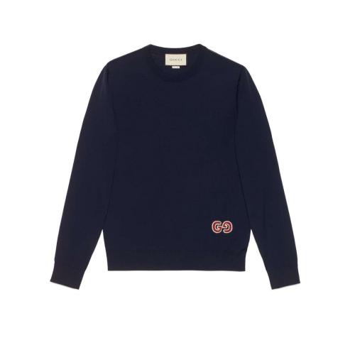  GUCCI古馳 22年秋冬 男士 飾GG羊毛毛衣 576810 XKAOW 4440