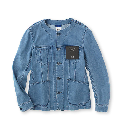 TAKEO KIKUCHI/菊池武夫TAKEO KIKUCHI菊池武夫男士夾克棉紡牛仔無領(lǐng)休閑外套