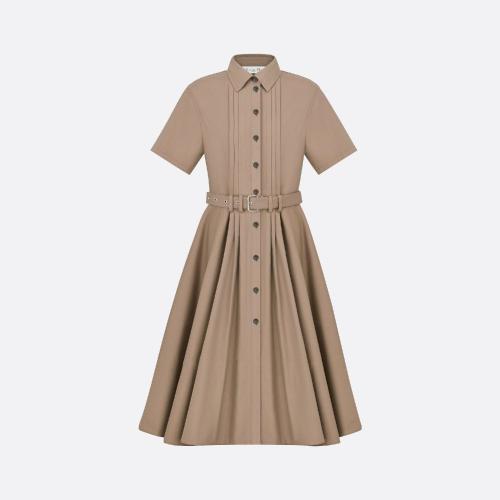  DIOR迪奧 22年秋冬 女士 連衣裙 中長(zhǎng)款褶裥連衣裙 247R32A3336_X1702