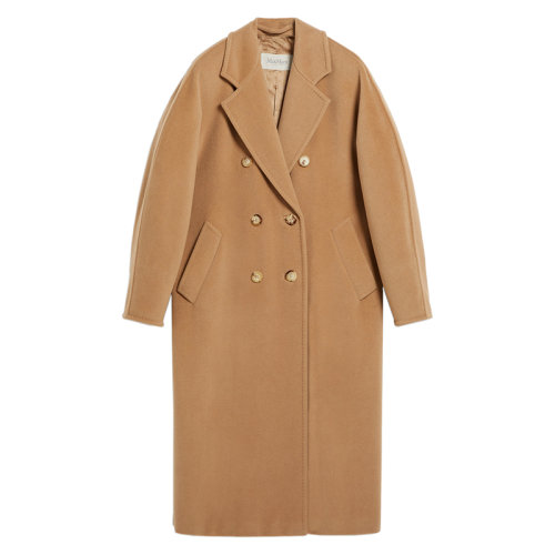 MaxMara/麥絲瑪拉 22年秋冬新款 MADAME系列 女士駝色高級定制明線飾面初剪羊毛大衣1018012906001