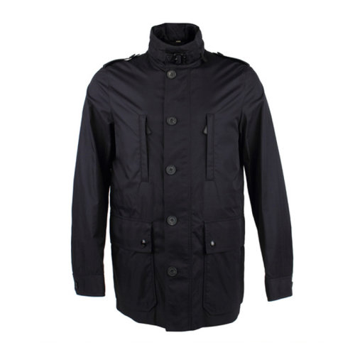 Burberry/博柏利 男裝 服裝 深藍色尼龍中長款外套 男士夾克