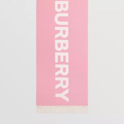  BURBERRY 22年秋冬 女士 標(biāo)語設(shè)計(jì)絲毛混紡提花圍巾 80541581