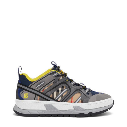 BURBERRY/博柏利 Vintage 格紋棉拼麂皮 Union 運(yùn)動(dòng)鞋 80311081