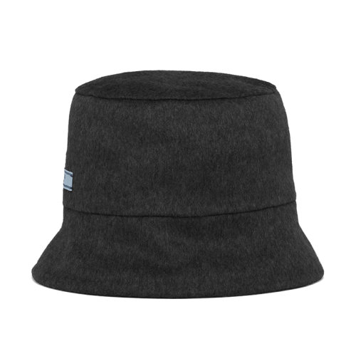 PRADA/普拉達(dá) 秋冬 女士灰色/黑色羊絨漁夫帽1HC137_1YA9_F0700