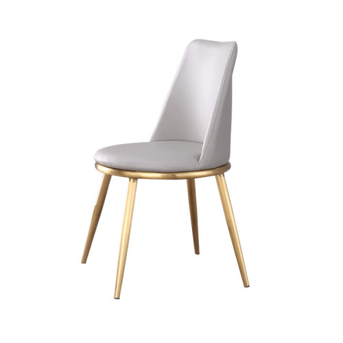 GeleiStory/GeleiStory  輕奢餐椅后現(xiàn)代酒店咖啡廳椅子家用不銹鋼金屬休閑椅靠背軟包椅