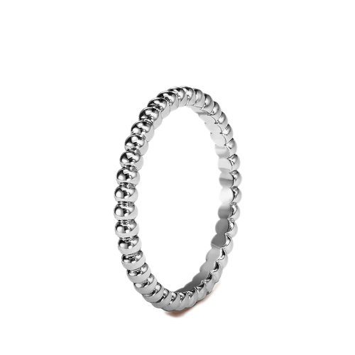 Van Cleef & Arpels/梵克雅寶 經(jīng)典Perlée perles d'or系列 小號(hào)款18K金白金戒指指環(huán)VCARN31700